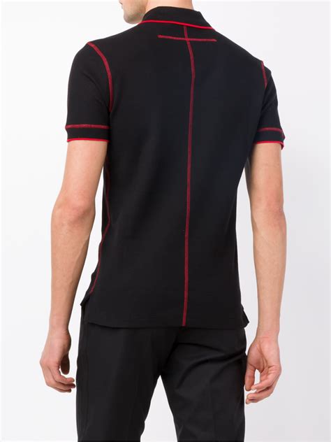 givenchy men's black contrast piping polo shirt|Men's Givenchy Designer Polo Shirts .